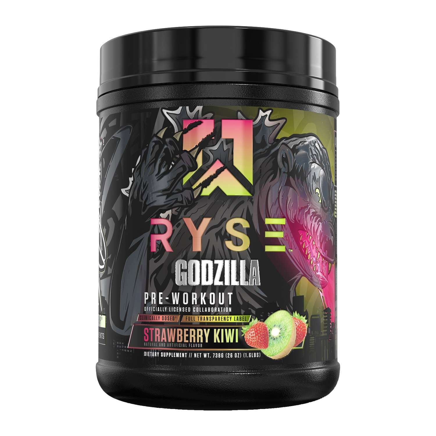 RYSE Godzilla Pre-Workout - Strawberry Kiwi (40 Servings)
