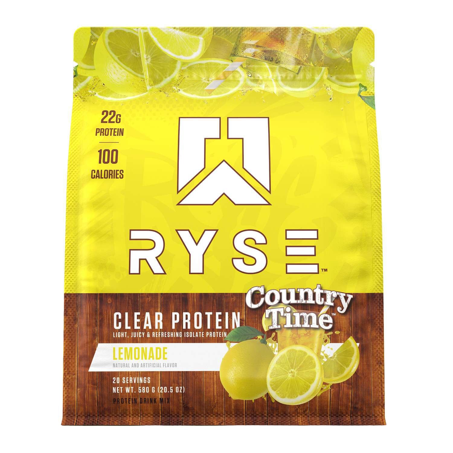 RYSE Clear Protein - Country Time™ Lemonade - 20.5 oz (20 Servings)