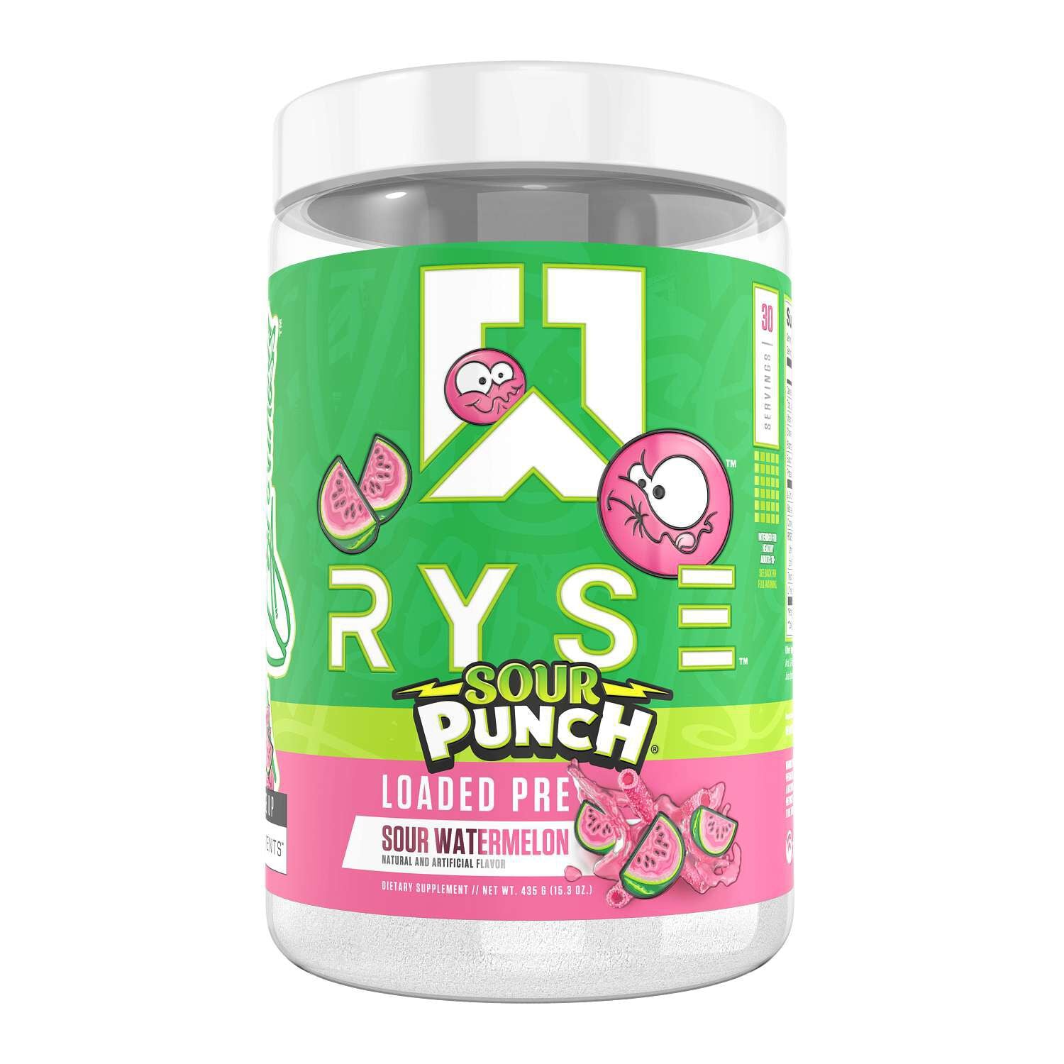 RYSE Loaded Pre - Sour Punch® Watermelon (30 Servings)